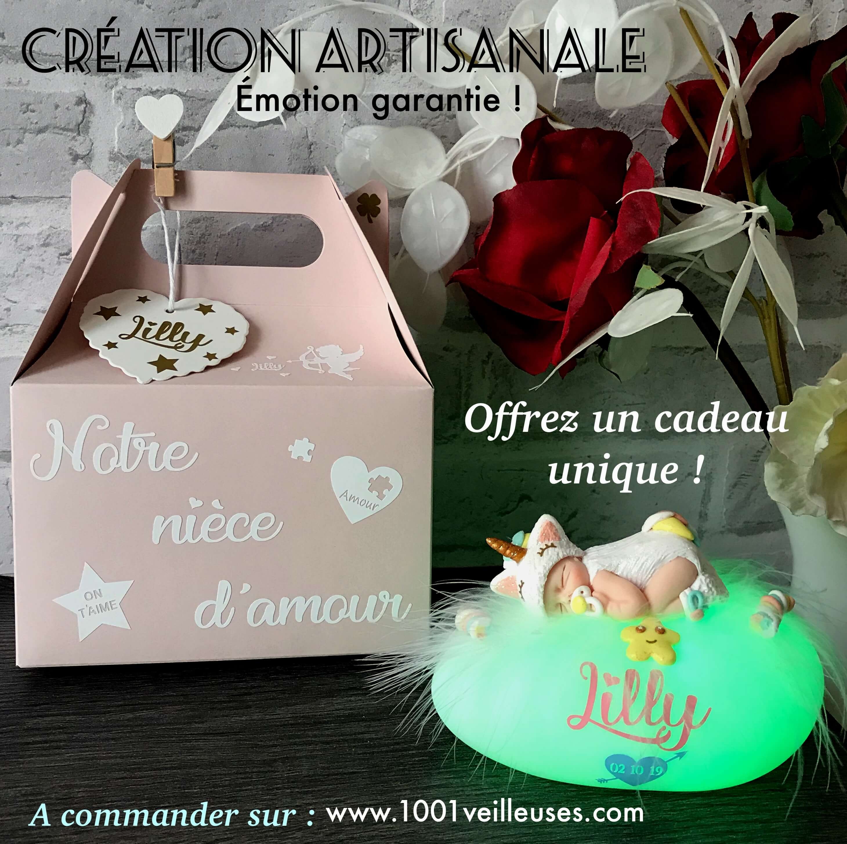 Bebe licorne cadeau rare veilleuse