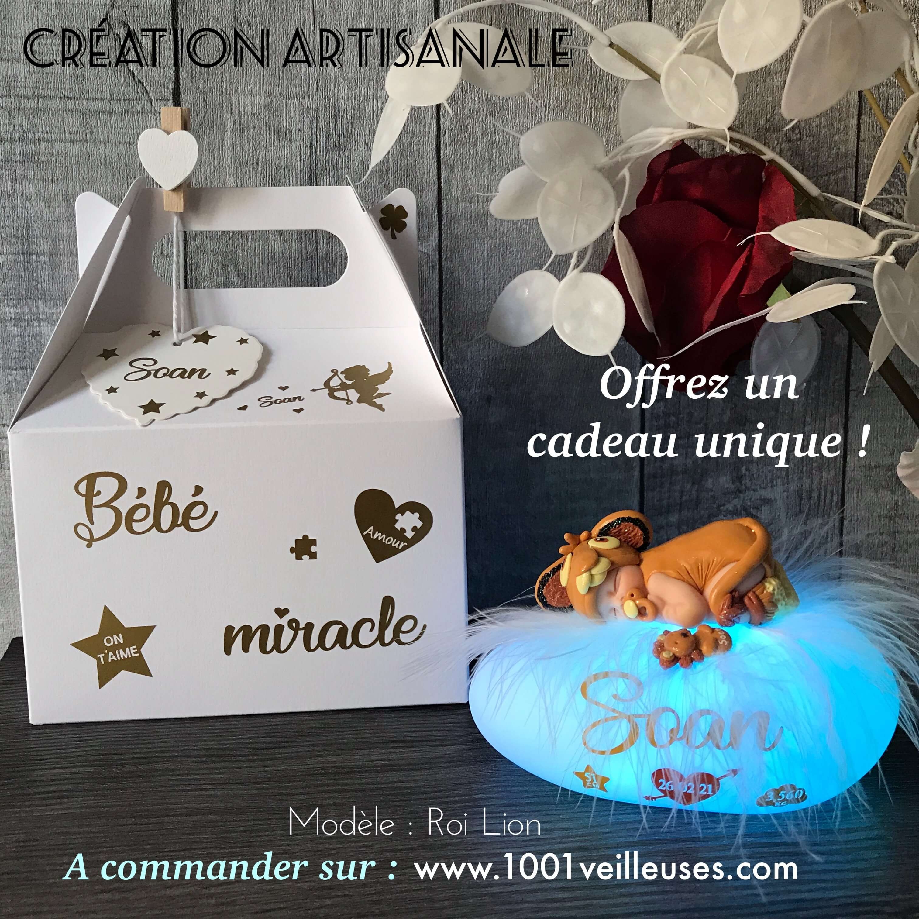 Cadeau bebe roi lion