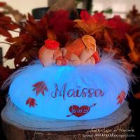 Hermosa Creación Artesanal para Niña - Deslumbrante Luz Nocturna Personalizable - Raro Regalo de Baby Shower