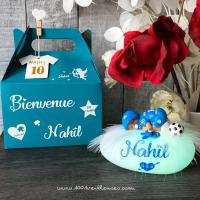 coffret naissance rare et personnalisé - veilleuse om doudou - souvenir unique