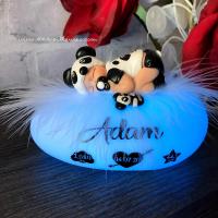 Great original gift for baby - panda lamp birth - handmade creation