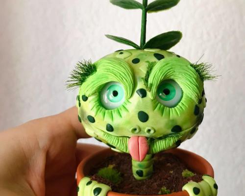 Plante fantastique - créature rare - cadeau original à personnaliser - grande pousse verte