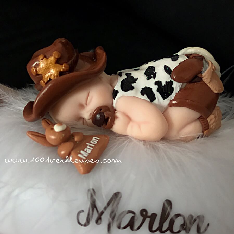 1001 Veilleuses - Veilleuse cowboy - idéal naissance / Bapteme