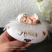 Unique baby gift - personalized night light with baby - sheep theme - with name