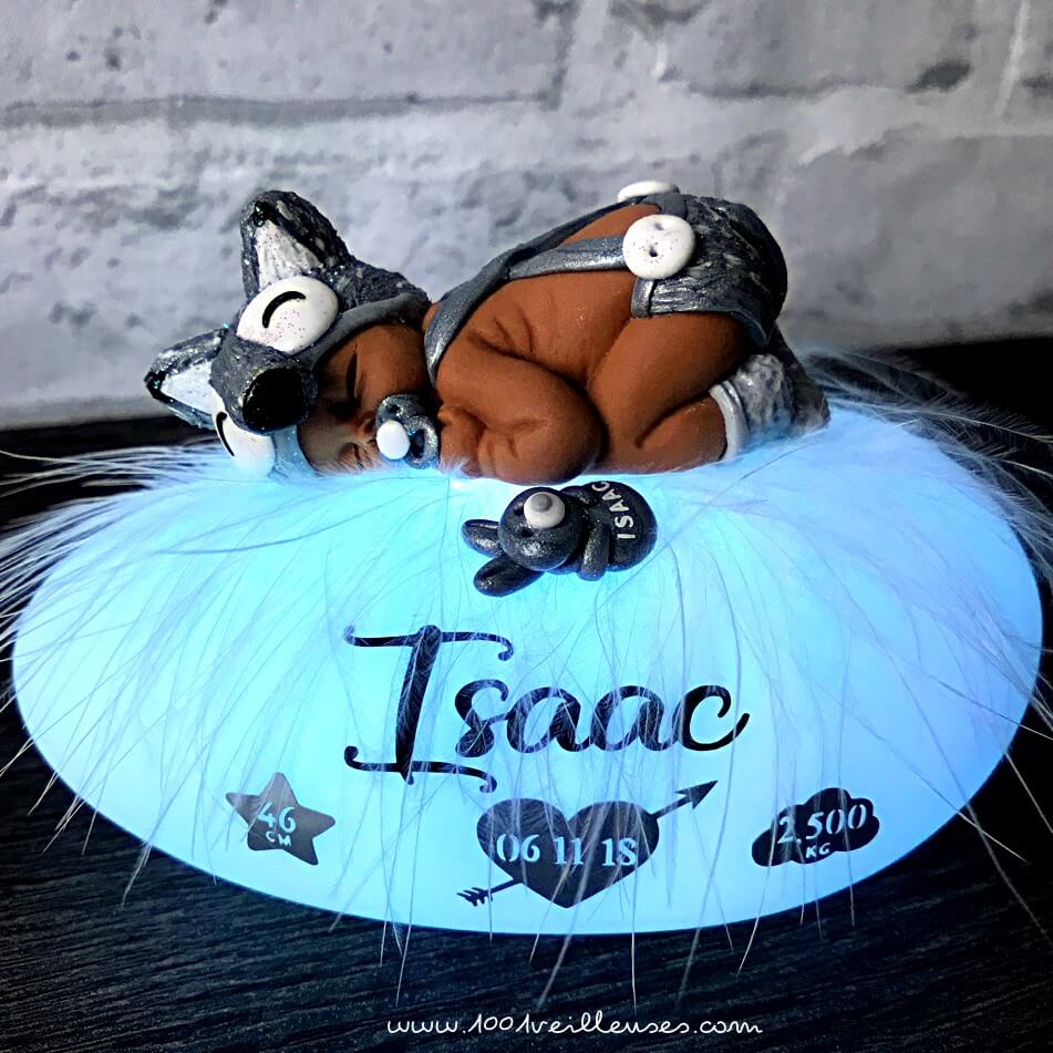 1001 Veilleuses - Veilleuse bébé loup - Créatrice Louise B