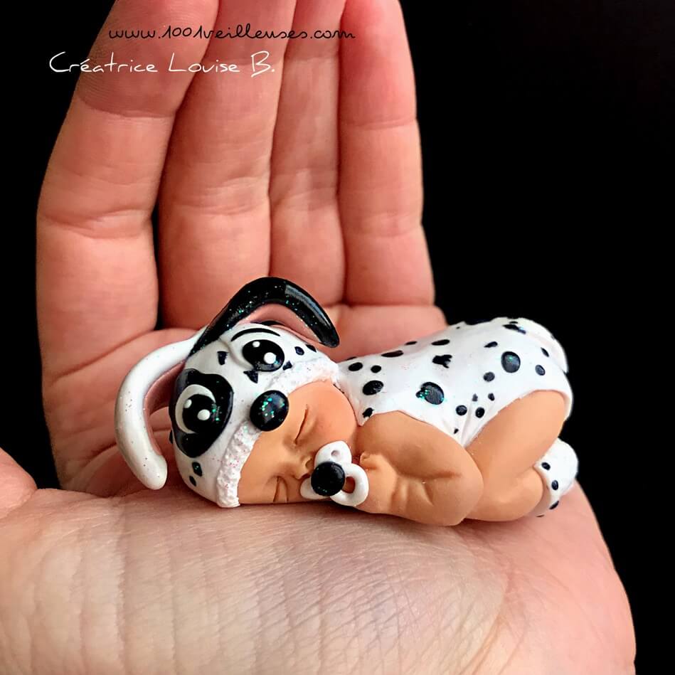 Bébé veilleuse dalmatien - Creatrice Louise B