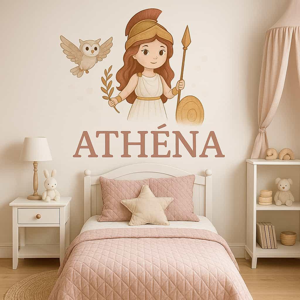 Chambre athena personnalisee selon la signification de son prenom