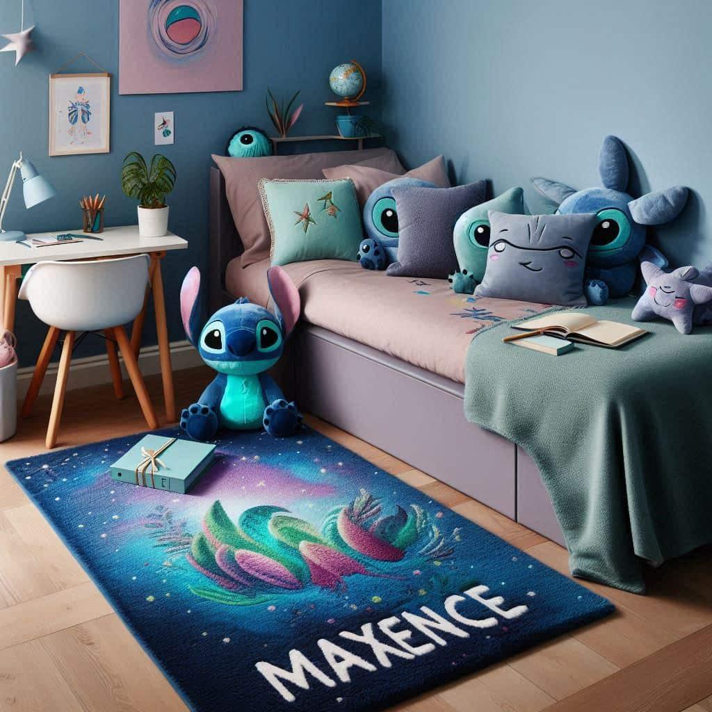 Chambre deco stitch personnalise avec le prenom maxence
