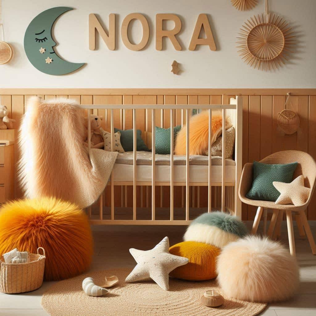 Chambre personnalisee avec le prenom nora theme boho chic