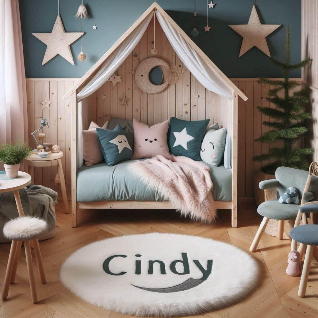 Chambre scandivave prenom cindy