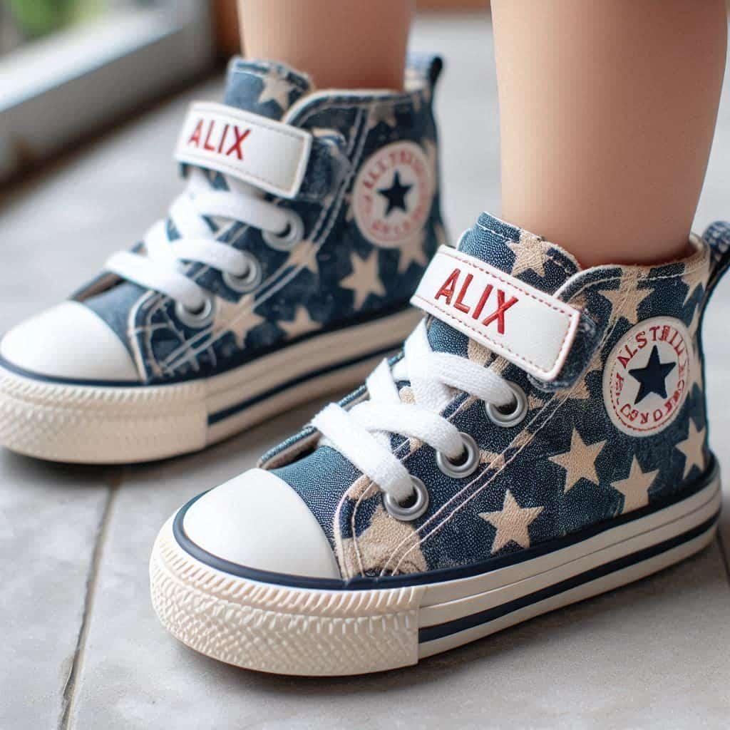 Chaussures pour enfant avec le prenom alix