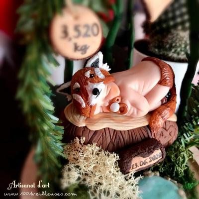 Panda roux bebe miniature