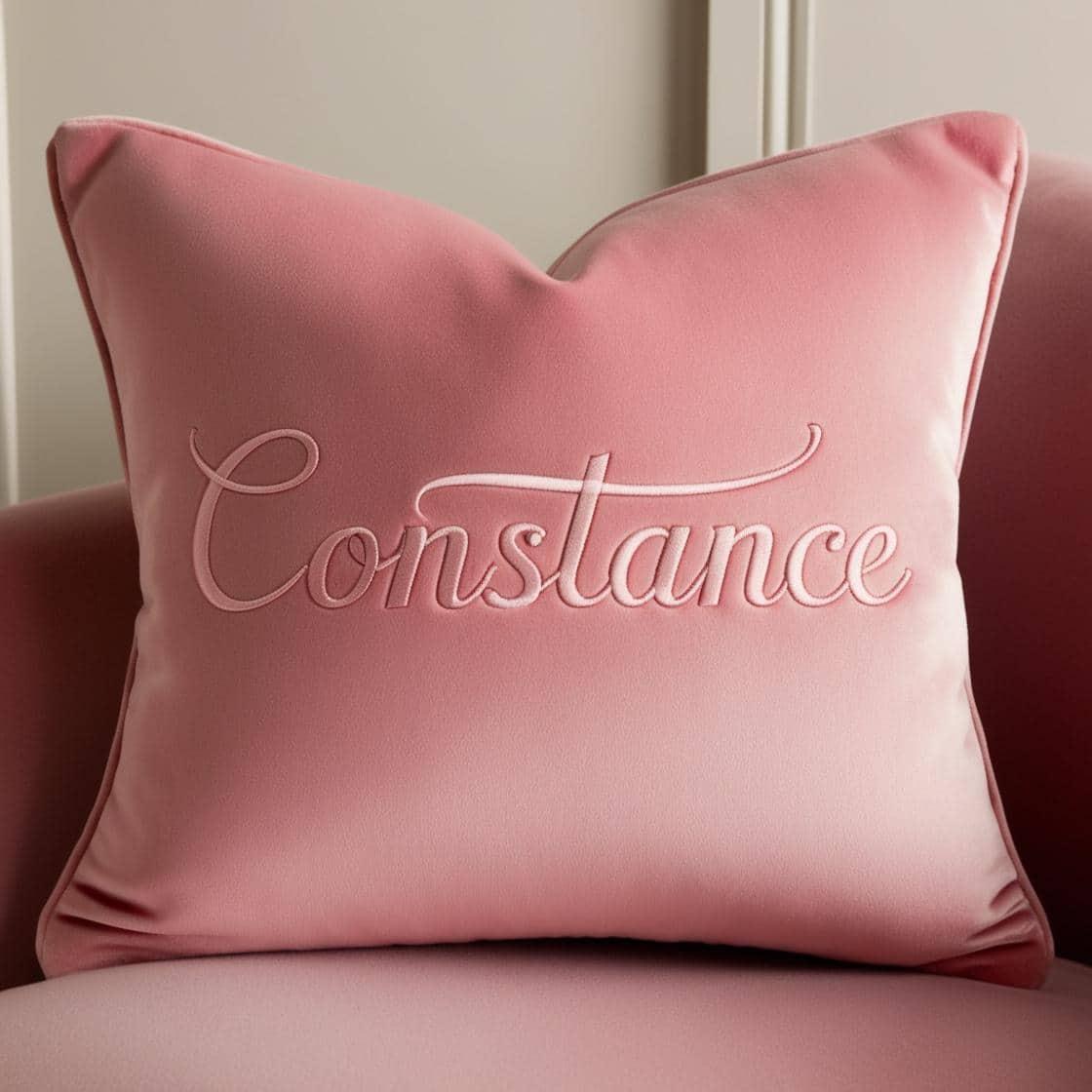 Coussin personnalise avec le prenom constance