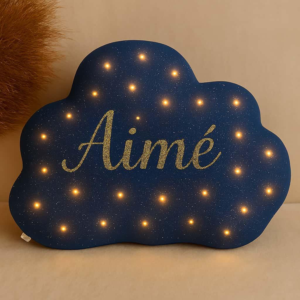 Coussin personnalisé avec le prénom Davy