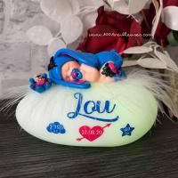 Newborn baby gift - Original and rare - Handcrafted creation - Baby night light with Eeyore theme and plush
