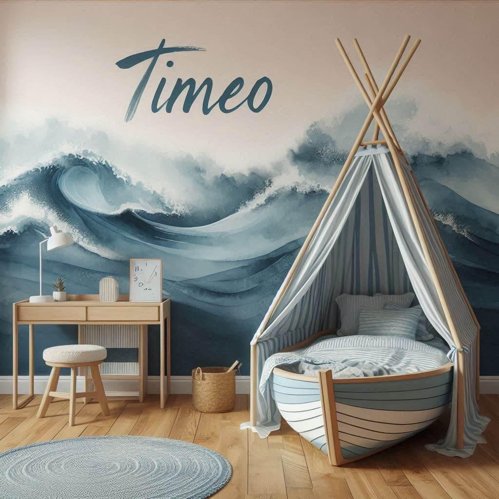 Decoration de chambre marin theme de la mer prenom timeo
