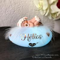 Unique newborn gift - baby night light with name - sheep theme