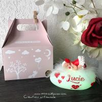Gift for baby girl with personalized packaging.