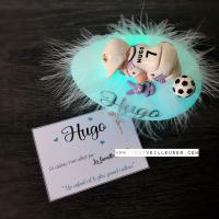 Beautiful baby-themed Real Madrid lamp, handmade, with its personalized little note