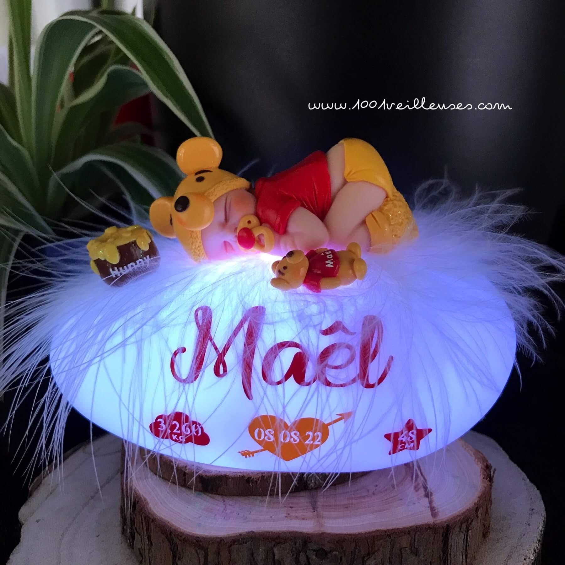 lampe led bébé Winnie personnalisable