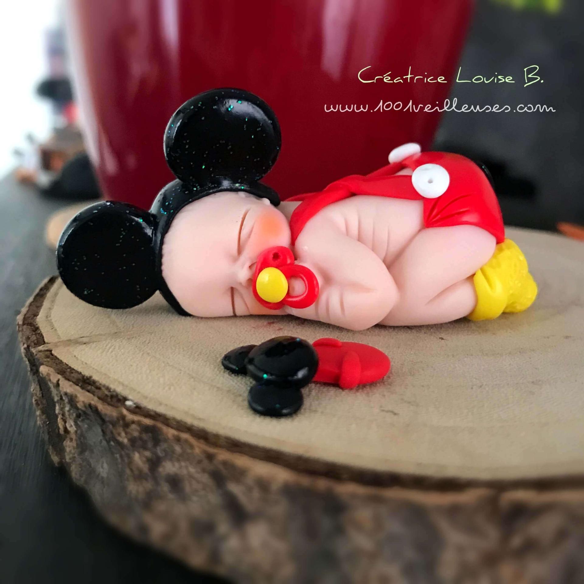 Handcrafted baby Mickey figurine