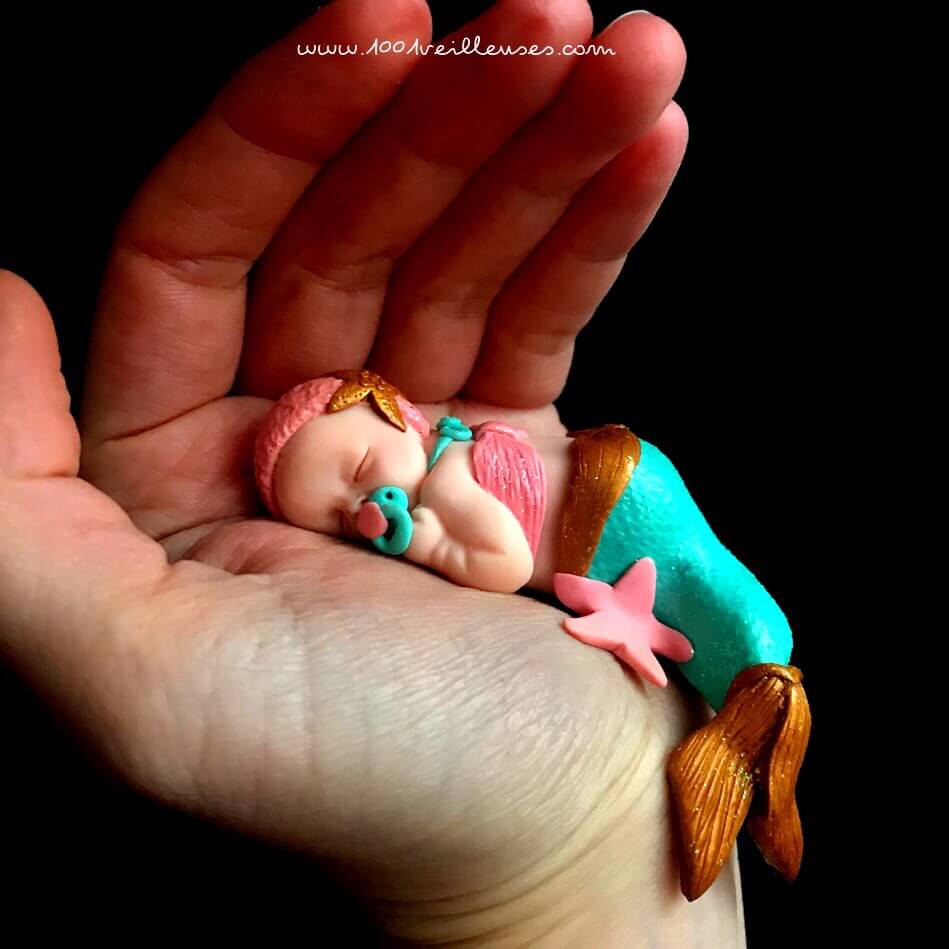 Figurine bebe sirene cadeau