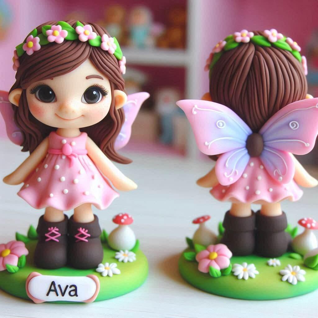 Figurine personnalisee avec le prenom ava