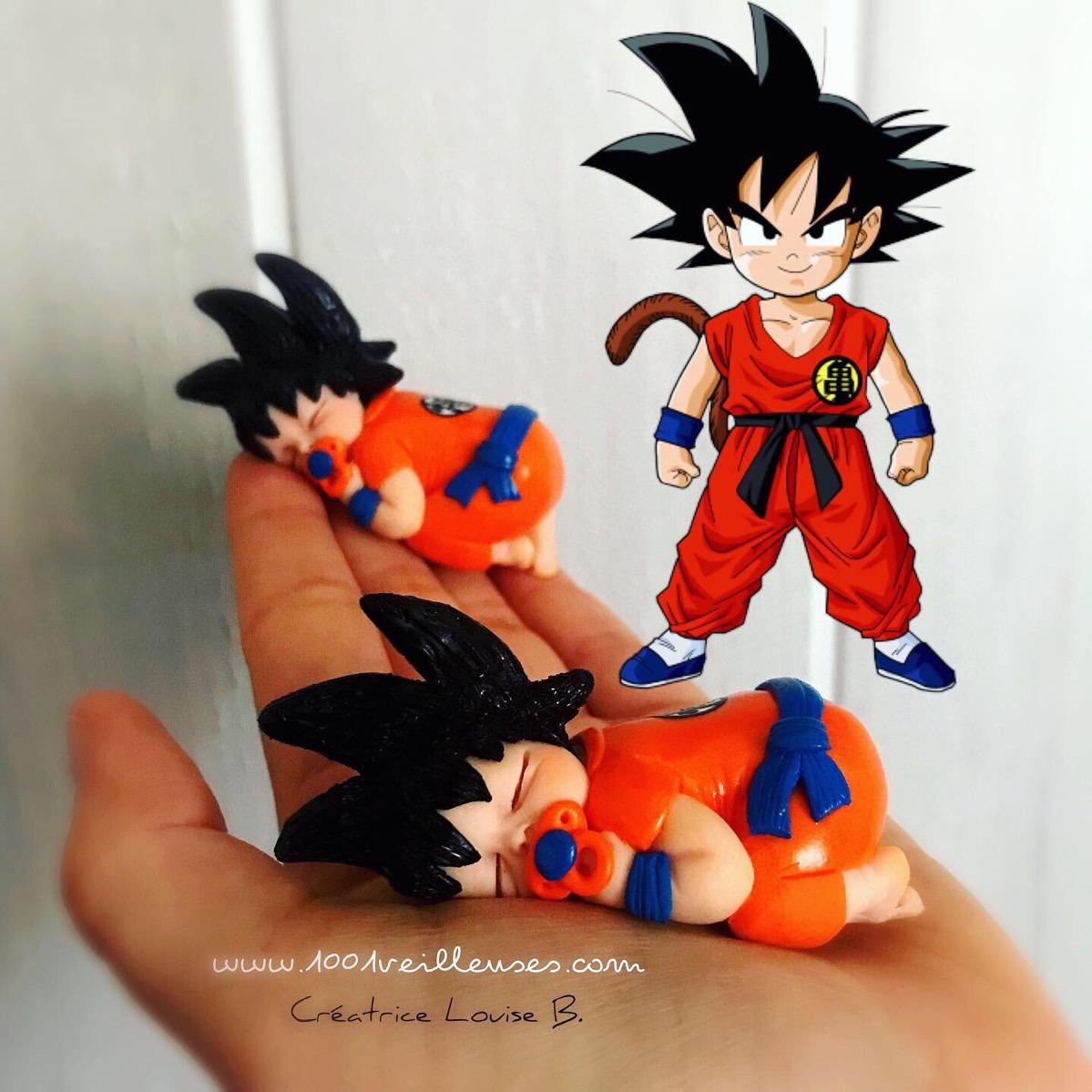 Figuras de bebé en Fimo con temática de Dragon Ball Goku