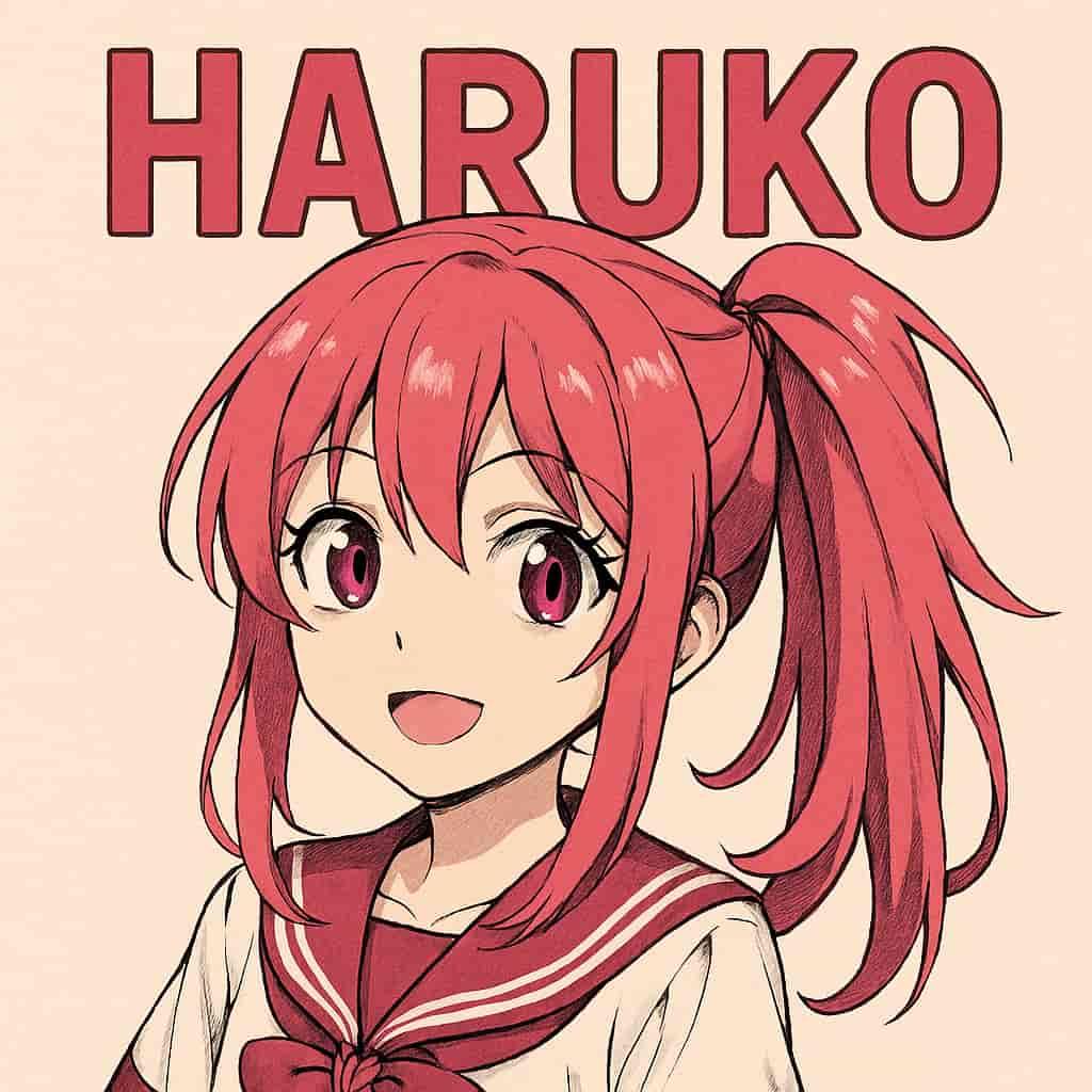 Fille qui s'appelle Haruko style manga