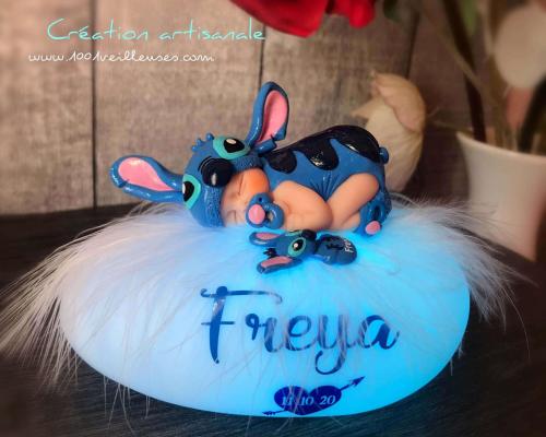Veilleuse Stitch artisanale