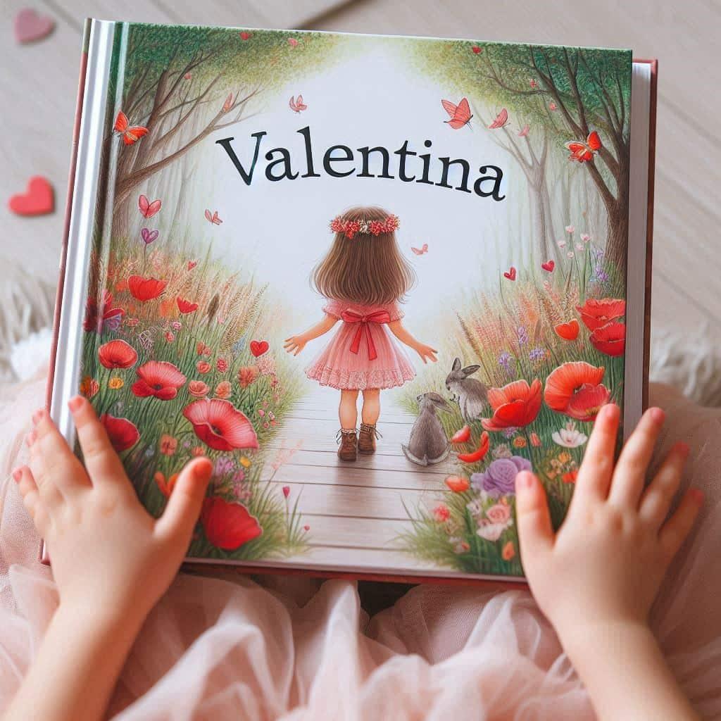 Joli livre personnalise avec le prenom valentina