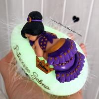 Lámpara de noche artesanal y personalizada con temática oriental - regalo para bebé niña