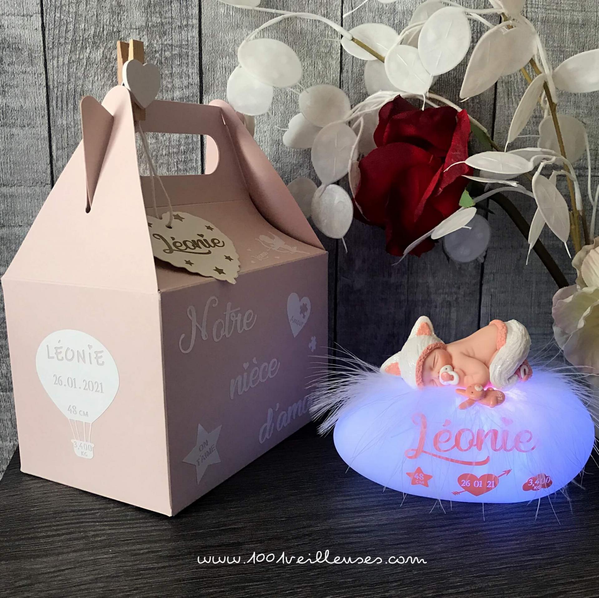 Lampe personnalisee bebe chat