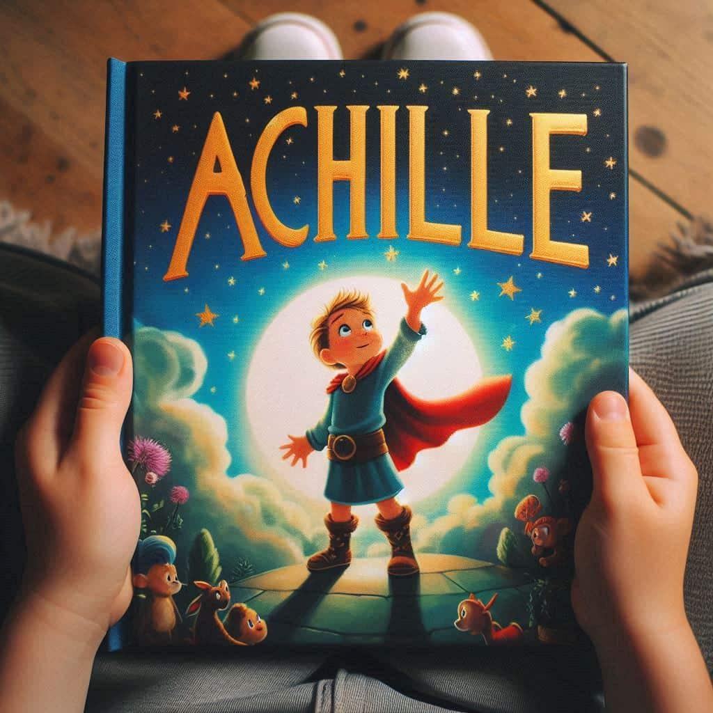 Livre pour enfant personnalise avec le prenom achille