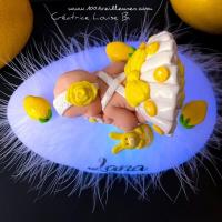 Lámpara de noche personalizada para bebé niña con el nombre del niño: regalo de nacimiento ideal, tema limón