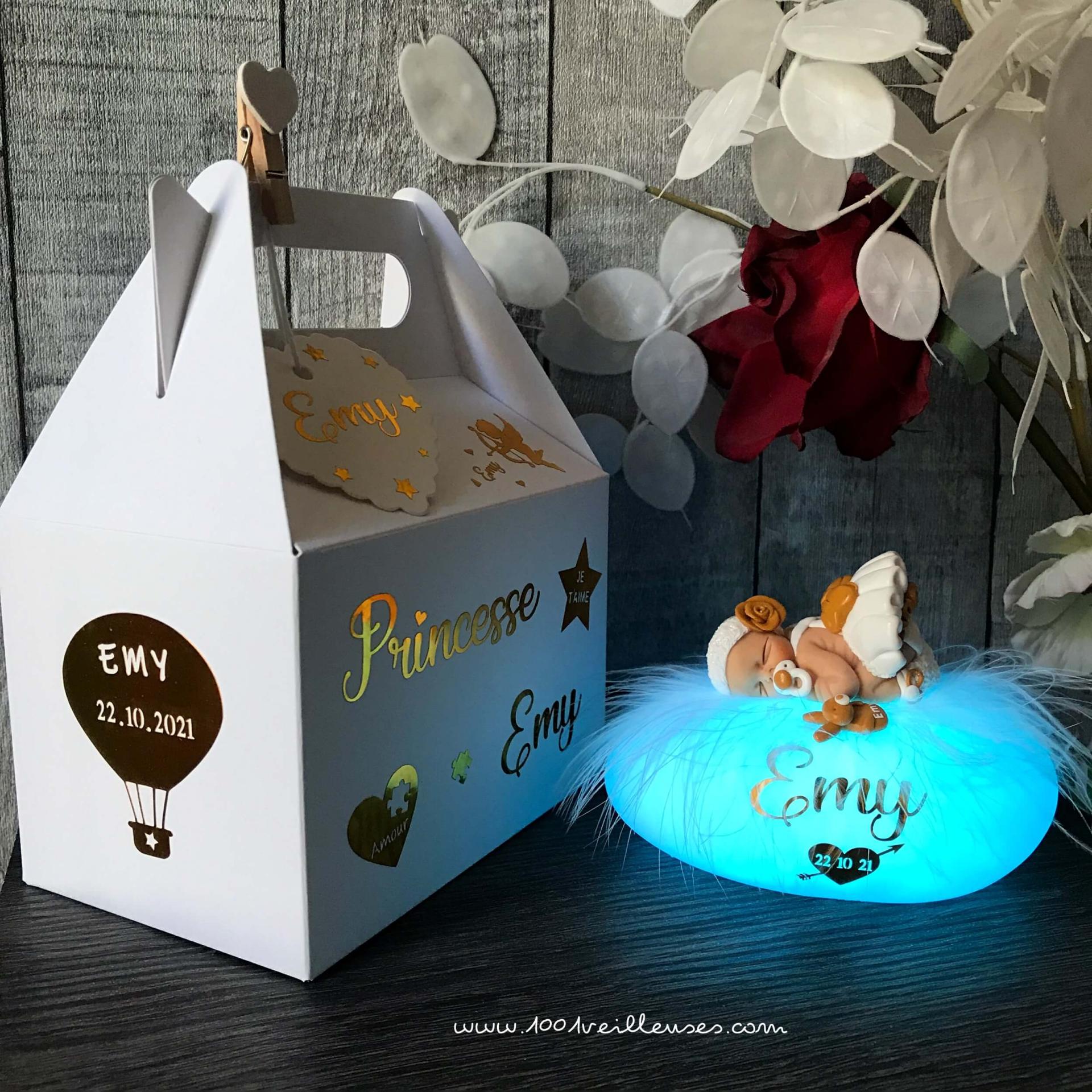 lámpara nocturna regalo nacimiento bebé niña fabricación francesa Béziers tienda accesorio infantil