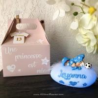 veilleuse bébé fille cadeau de naissance personnalisé thème foot om - cadeau bebe original