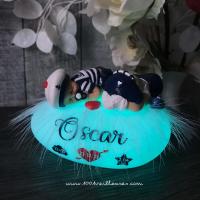 Magnifique veilleuse artisanale jumeaux personnalisation 4 