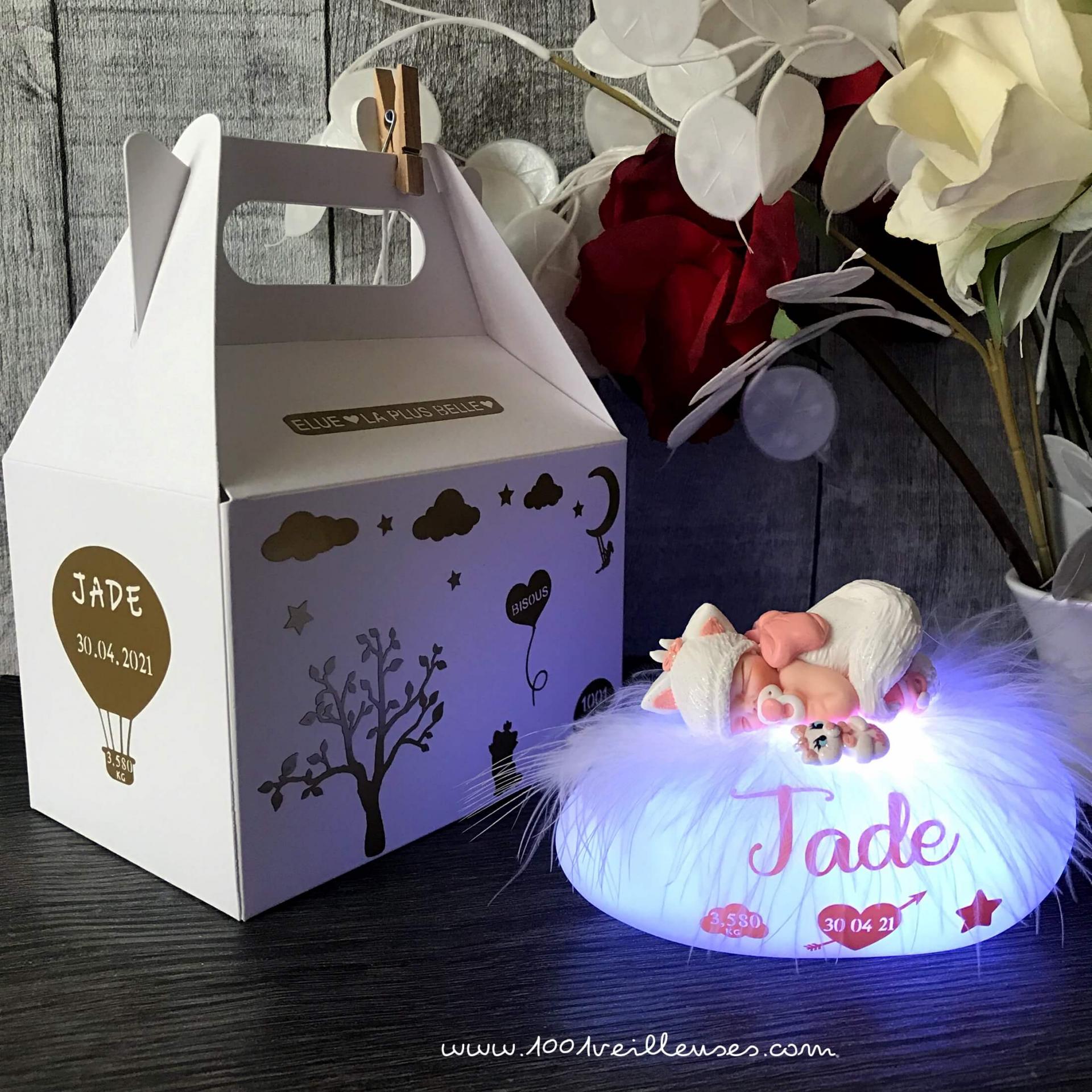  VEELU Luz LED de noche para bebé, lámpara de nombre de arco  iris personalizada, regalo de bautizo para niño y niña, regalo de  nacimiento para niña : Bebés