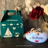 Newborn boy gift set with name