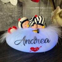 Baby boy night light, a personalized birth gift, marine theme