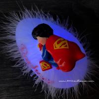 Luz nocturna regalo personalizado para bebé - peluche Superman - recuerdo infantil