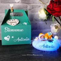 Sublime veilleuse bebe personnalisable garçon esquimau