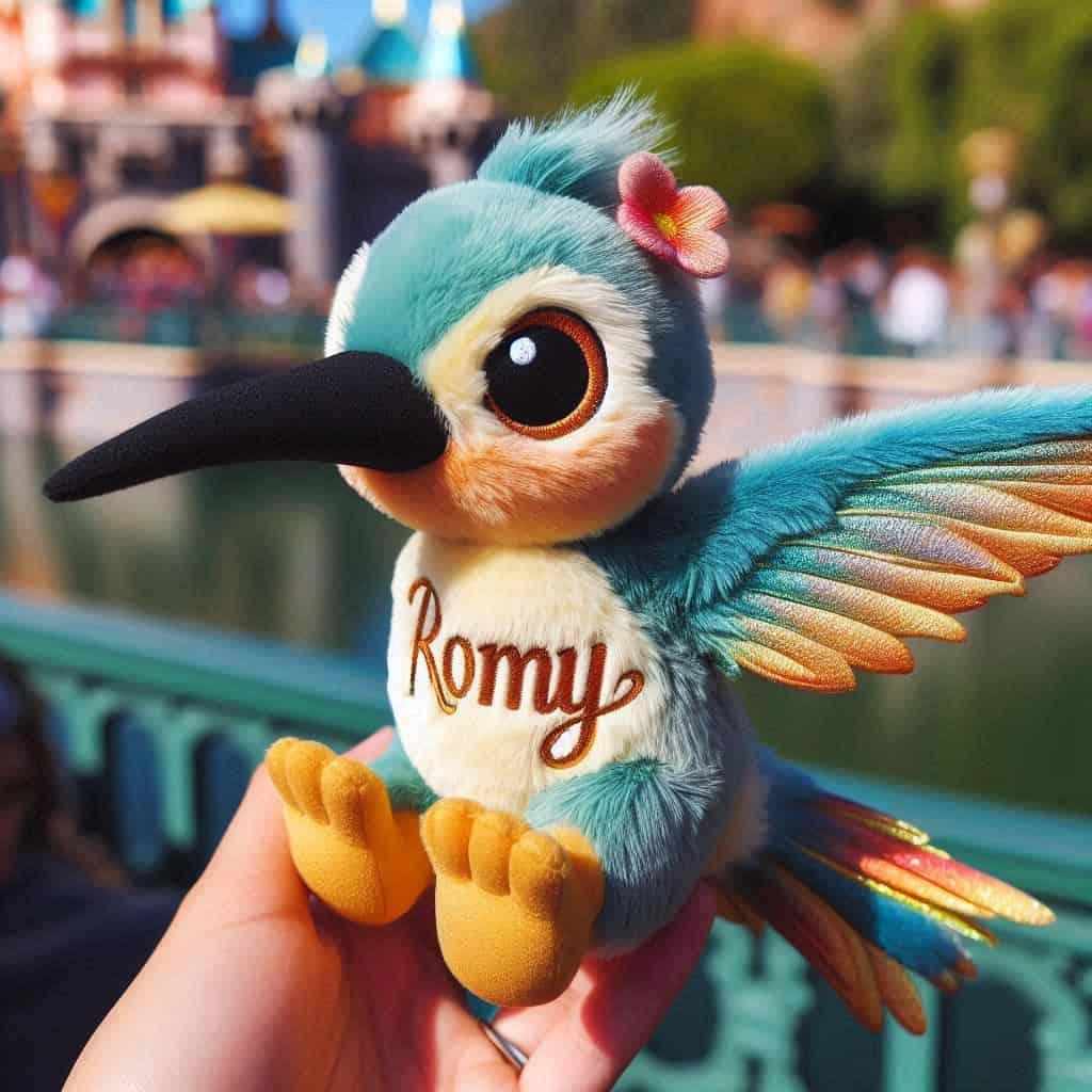 Peluche personnalisee avec le prenom romy style disneyland
