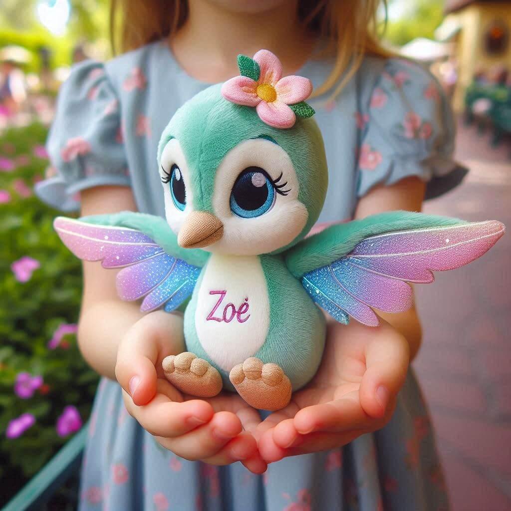 Peluche personnalisee avec le prenom zoe