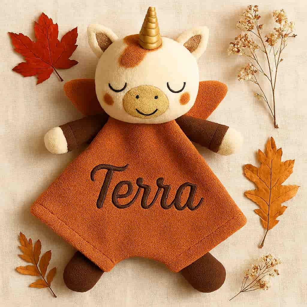 Attache-sucette ou doudou personnalisé avec le prénom Terra, pratique et sécurisé