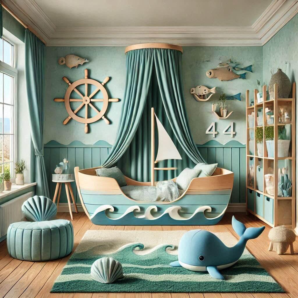 Decoration de chambre theme ocean marin mer, décoration marine pour enfant