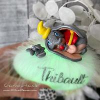 Newborn baby gift - Original and rare - Handcrafted creation - Dumbo baby nightlight and cuddly toy