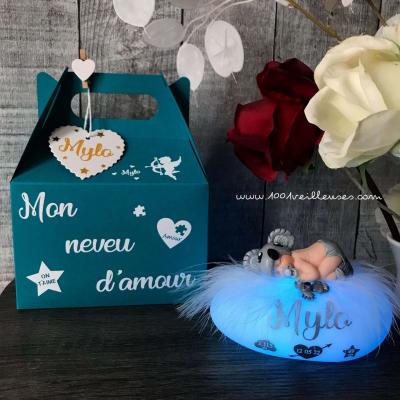 Générique Cadeau Personnalisé Bebe Veilleuse Bebe Avec Nom Et Date