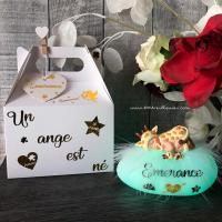 Giraffe night light with its lovely personalized gift box for the birth of a child